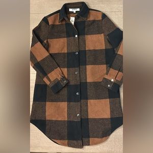 NWT BB Dakota Steve Madden Eldridge buffalo plaid coat, size xs